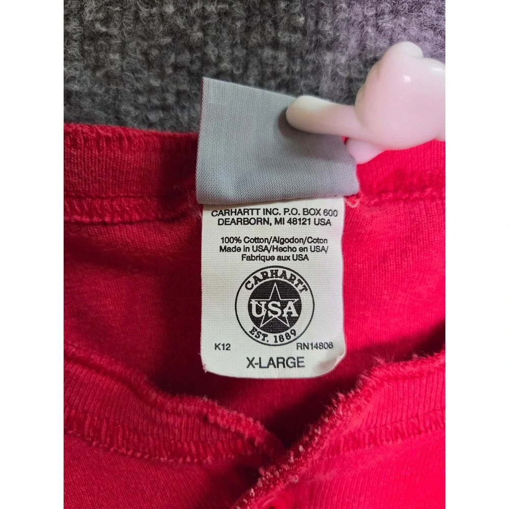 Carhartt Union Suit Mens XL Red Thermal One Piece Long John Base Layer USA K12